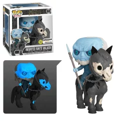 Deals 🎉 Funko Game of Thrones Pop! Rides Mounted White Walker Exclusive Vinyl Figure #60 [Glow in the Dark] 😍