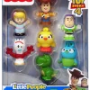 New ⌛ Fisher Price Toy Story 4 Little People Woody, Buzz, Bo Peep, Rex, Ducky, Bunny & Forky Figure 7-Pack ✨