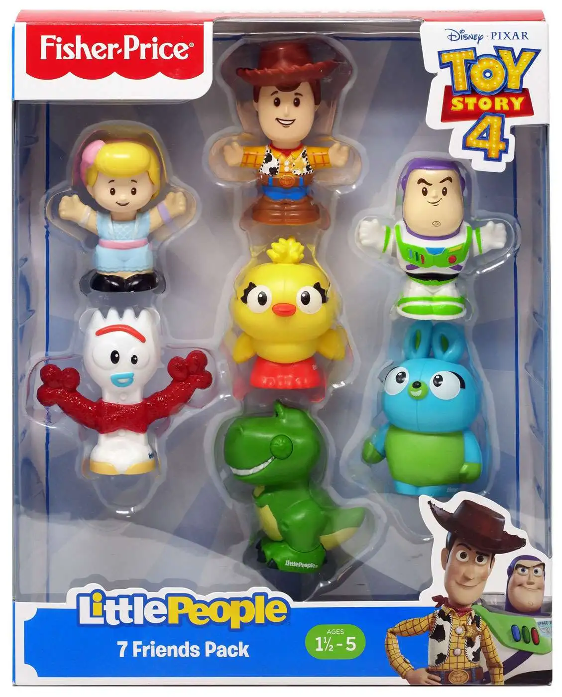 New ⌛ Fisher Price Toy Story 4 Little People Woody, Buzz, Bo Peep, Rex, Ducky, Bunny & Forky Figure 7-Pack ✨ 1 New ⌛ Fisher Price Toy Story 4 Little People Woody, Buzz, Bo Peep, Rex, Ducky, Bunny & Forky Figure 7-Pack ✨