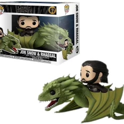 Promo ⭐ Funko Game of Thrones POP! Rides Jon Snow & Rhaegal Vinyl Figure #67 ✔️