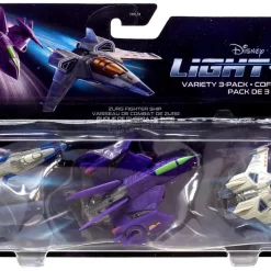 Discount 🤩 Disney / Pixar Lightyear Movie Hot Wheels XL-01, Zurg Fighter Ship & XL-15 Vehicle 3-Pack 🧨