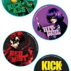 Best deal ⌛ Kick-Ass Set of 4 Pins ❤️