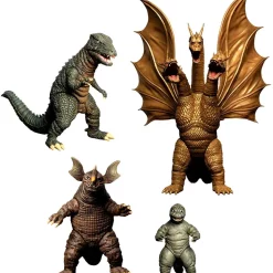 Deals 🛒 Godzilla 5 Points XL Destroy All Monsters (1968) King Ghidorah, Manilla, Gorosaurus & Baragon Deluxe Action Figure Boxed Set [Round 2] ⌛