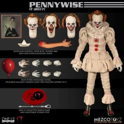 New 🌟 IT One:12 Collective Pennywise Action Figure [IT Movie (2017)] ✨ -Mezco Toyz Shop mezcoone12pennywise inset4