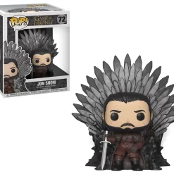 Deals 🤩 Funko POP! Game of Thrones Jon Snow Deluxe Vinyl Figure #72 [Sitting On Iron Throne] 💯