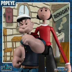 Cheapest 🔔 Popeye the Sailor Man 5 Points Popeye, Olive Oyl, Bluto, Rough House & Cafe Playset Deluxe Action Figure Boxed Set 🔔 -Mezco Toyz Shop popeye5points inset2
