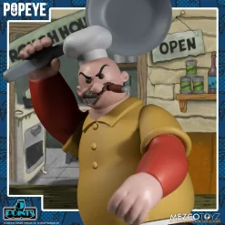 Cheapest 🔔 Popeye the Sailor Man 5 Points Popeye, Olive Oyl, Bluto, Rough House & Cafe Playset Deluxe Action Figure Boxed Set 🔔 -Mezco Toyz Shop popeye5points inset4