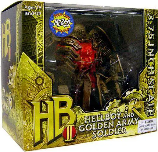 Flash Sale ❤️ Hellboy 2 The Golden Army Hellboy & Golden Army Soldier Exclusive Action Figure Set ⭐ 1 Flash Sale ❤️ Hellboy 2 The Golden Army Hellboy & Golden Army Soldier Exclusive Action Figure Set ⭐