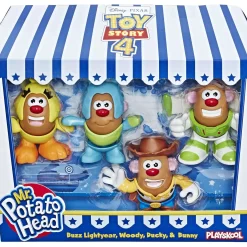 Best Pirce ❤️ Toy Story 4 Mr. Potato Head Buzz Lightyear, Woody, Ducky & Bunny Figure 4-Pack [Damaged Package] 🧨