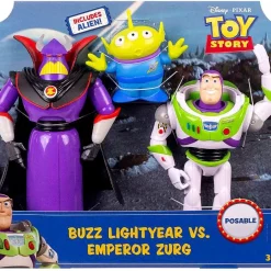 New 😀 Toy Story 4 Buzz Lightyear vs. Emperor Zurg (with Alien) Posable Action Figure 3-Pack 💯 -Mezco Toyz Shop ts4surgbuzalien inset3